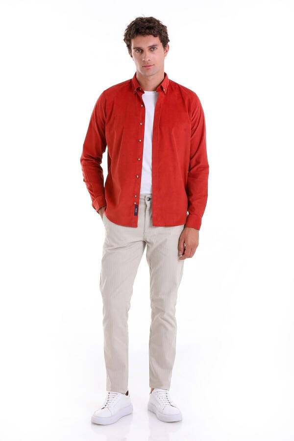 G'isht Comfort Fit tekis 100% paxta tugmali yoqa Uz - 2