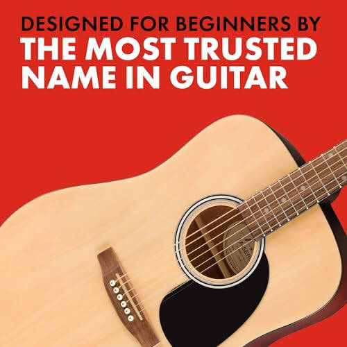 Гитара Fender FA-25 Dreadnought, акустическая, для начинающих, с 2-летней гарантией, включая бесплатные уроки, натуральный цвет - 4