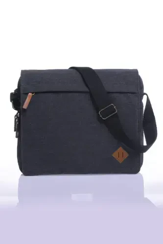 Gk-12 Холщовая сумка-почтальон для ноутбука Macbook, планшета, учебников, школьная и университетская сумка - ЧЕРНАЯ - BY HAKAN (1)