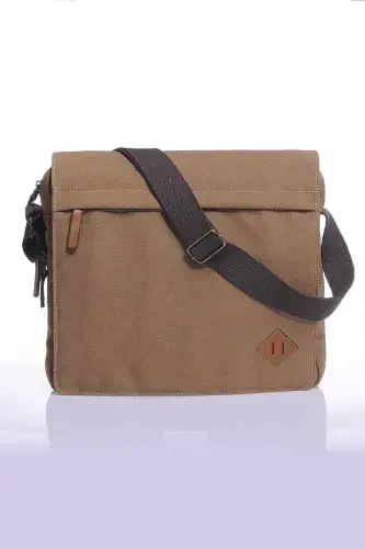 Gk12 Canvas Messenger Bag Beige-BEIGE - BY HAKAN (1)