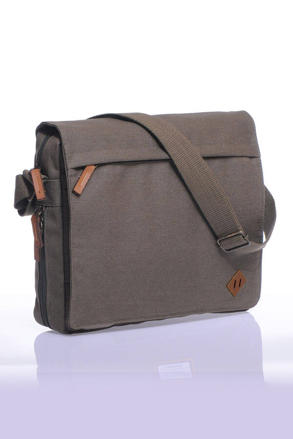 Gk12 Canvas Messenger Crossbody Bag Khaki - 1