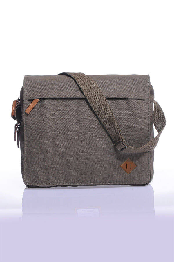 Gk12 Canvas Messenger Crossbody Bag Khaki - 2