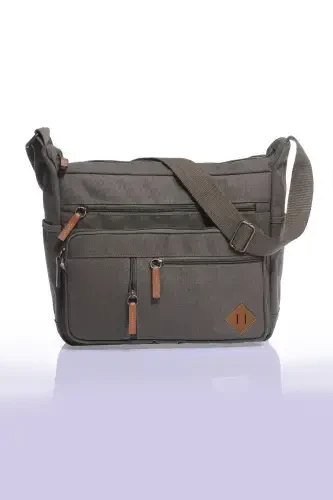 Gk13 Canvas Messenger Crossbody Bag Khaki-KHAKI - BY HAKAN (1)