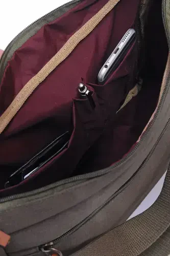 Gk13 Холщовая Сумка Почтальона Наклонная Через Плечо Хаки-ХАКИ - 3