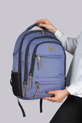 Gk19 Unisex Maktab Ryukzaki Talaba Kundalik Sayohat Ta'til Sport Yugurish Sayohat Sayohat Gezi Kamp Kundalik Ind-INDIGO - 1