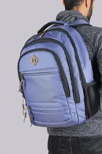 Gk19 Unisex Maktab Ryukzaki Talaba Kundalik Sayohat Ta'til Sport Yugurish Sayohat Sayohat Gezi Kamp Kundalik Ind-INDIGO - 3