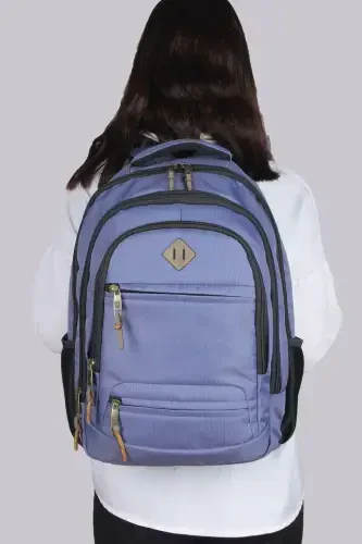 Gk19 Unisex Maktab Ryukzaki Talaba Kundalik Sayohat Ta'til Sport Yugurish Sayohat Sayohat Gezi Kamp Kundalik Ind-INDIGO - 4