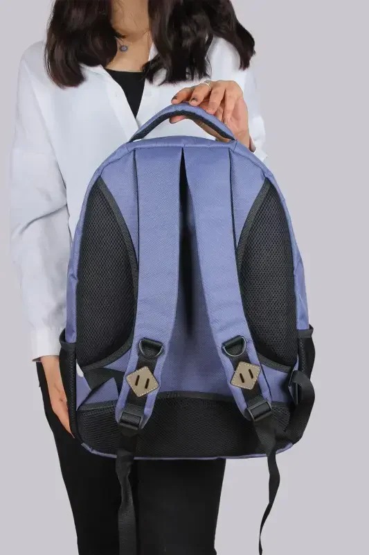 Gk19 Unisex Maktab Ryukzaki Talaba Kundalik Sayohat Ta'til Sport Yugurish Sayohat Sayohat Gezi Kamp Kundalik Ind-INDIGO - 5
