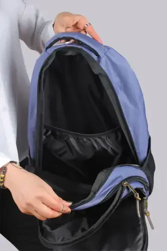 Gk19 Unisex Maktab Ryukzaki Talaba Kundalik Sayohat Ta'til Sport Yugurish Sayohat Sayohat Gezi Kamp Kundalik Ind-INDIGO - 6