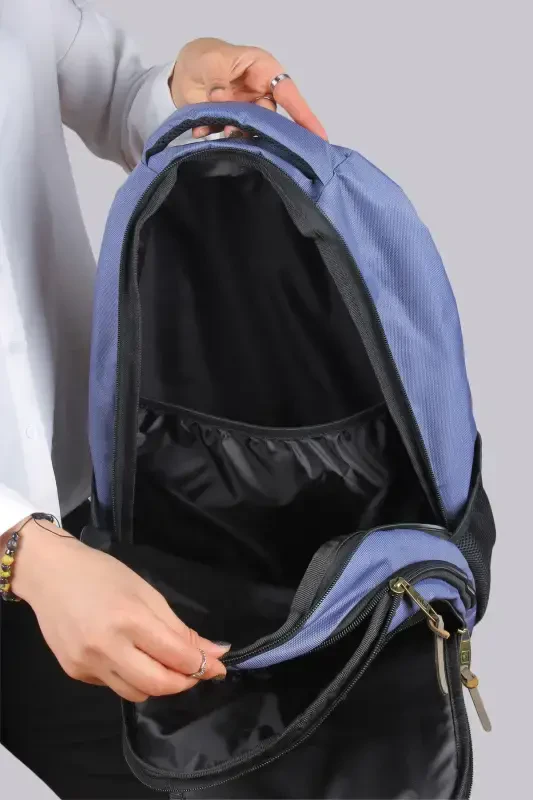 Gk19 Unisex Maktab Ryukzaki Talaba Kundalik Sayohat Ta'til Sport Yugurish Sayohat Sayohat Gezi Kamp Kundalik Ind-INDIGO - 6