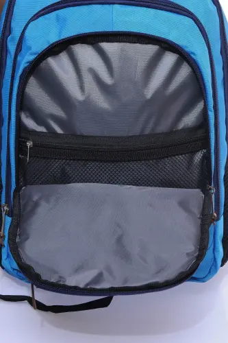 Gk19 Unisex Okul Sırt Çantası Öğrenci Günlük Seyahat Tatil Spor Yürüyüş Seyahat Gezi Kamp Günlük Mav - MAVİ - 5