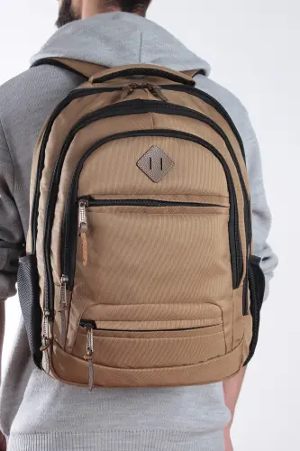 Gk19 Unisex School Backpack Student Daily Travel Holiday Sport Hiking Travel Trip Camp Daily Cam-CAMEL - BY HAKAN (1)