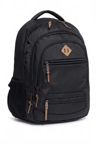 Gk19 Unisex School Backpack Student Daily Travel Holiday Sports Hiking Travel Trip Camping Daily Black - 3
