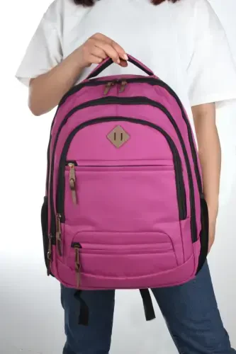 Gk19 Unisex School Backpack Student Daily Travel Holiday Sports Hiking Travel Trip Camping Daily Lil-LILAC - 4