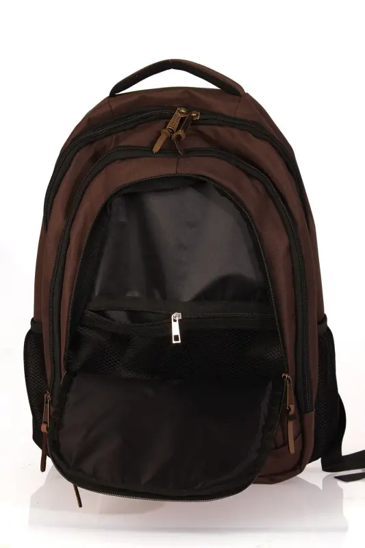 GK19 UNISEX SCHOOL BACKPACK STUDENT DAILY TRAVEL HOLIDAY SPORTS HIKING TRIP TRAVEL CAMP DAILY BROWN-COFFEE - 5