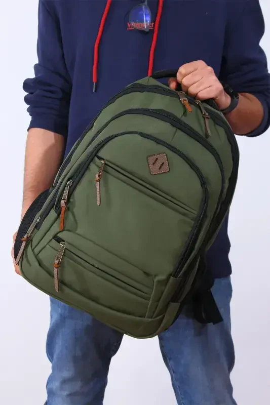 GK19 UNISEX SCHOOL BACKPACK STUDENT DAILY TRAVEL HOLIDAY SPORTS HIKING TRIP TRAVEL CAMP DAILY GRE-GREEN - FIYAKA