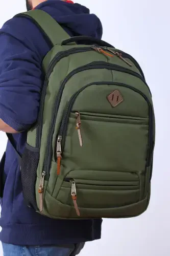 GK19 UNISEX SCHOOL BACKPACK STUDENT DAILY TRAVEL HOLIDAY SPORTS HIKING TRIP TRAVEL CAMP DAILY GRE-GREEN - FIYAKA (1)