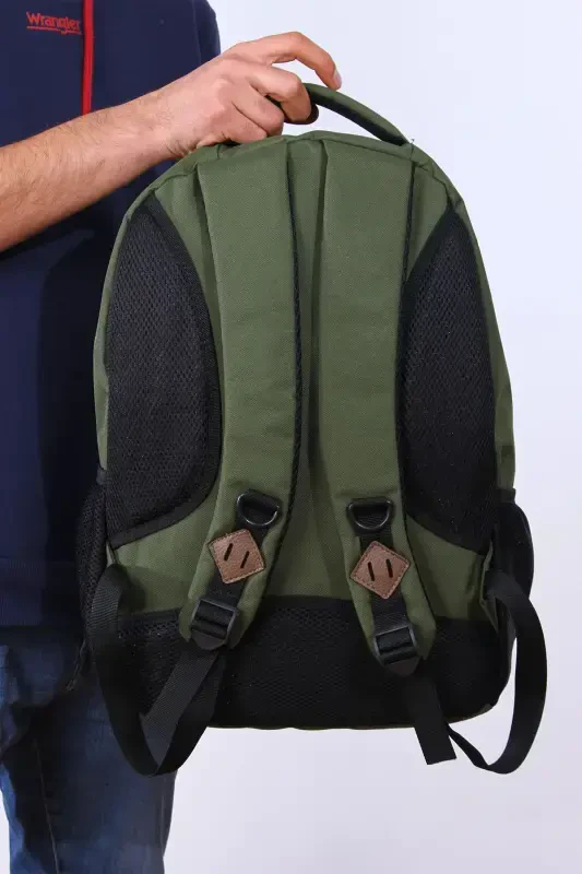 GK19 UNISEX SCHOOL BACKPACK STUDENT DAILY TRAVEL HOLIDAY SPORTS HIKING TRIP TRAVEL CAMP DAILY GRE-GREEN - 3