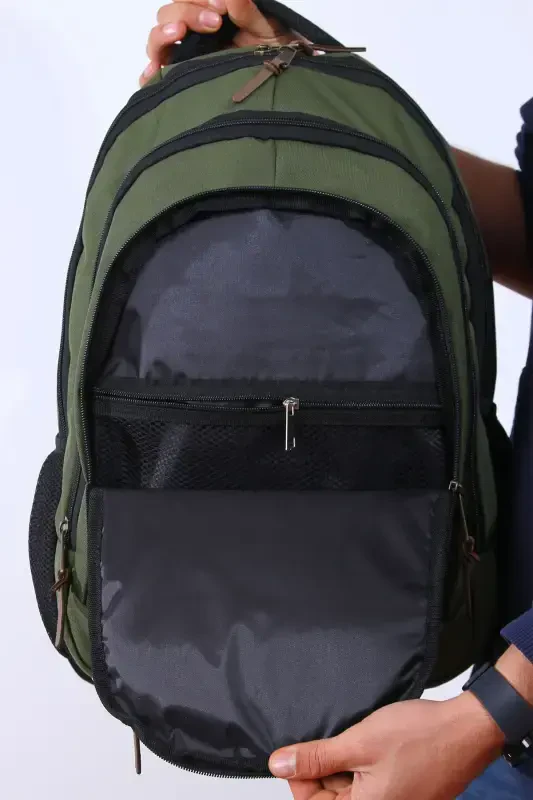 GK19 UNISEX SCHOOL BACKPACK STUDENT DAILY TRAVEL HOLIDAY SPORTS HIKING TRIP TRAVEL CAMP DAILY GRE-GREEN - 4