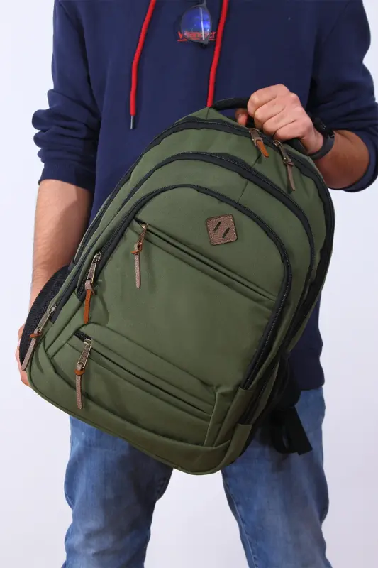 GK19 UNISEX SCHOOL BACKPACK STUDENT DAILY TRAVEL HOLIDAY SPORTS HIKING TRIP TRAVEL CAMP DAILY GRN-GREEN - 1