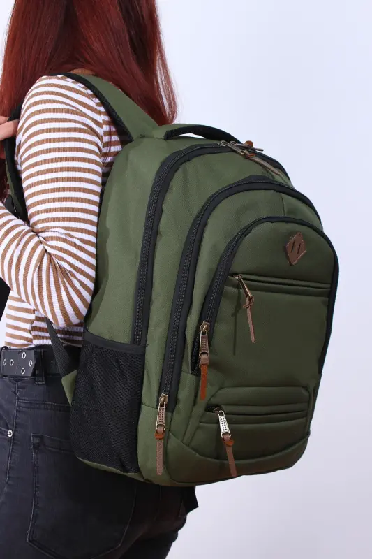 GK19 UNISEX SCHOOL BACKPACK STUDENT DAILY TRAVEL HOLIDAY SPORTS HIKING TRIP TRAVEL CAMP DAILY GRN-GREEN - 7