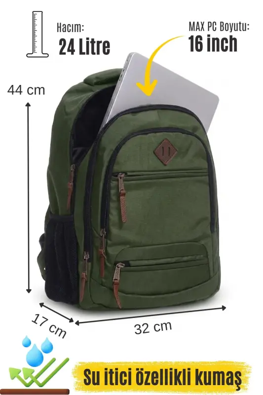 GK19 UNISEX ШКОЛЬНЫЙ РЮКЗАК СТУДЕНЧЕСКИЙ ДЛЯ ЕЖЕДНЕВНЫХ ПОЕЗДОК ОТДЫХ СПОРТ ПЕШИЙ ТУРИЗМ ПУТЕШЕСТВИЯ ЭКСКУРСИИ КЕМПИНГ ЕЖЕДНЕВНЫЙ ЗЕЛ-ЗЕЛЕНЫЙ - 6