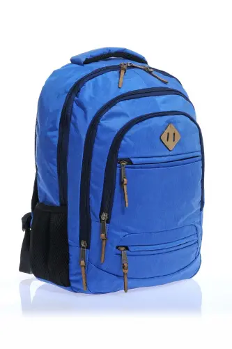 GK19 UNISEX ШКОЛЬНЫЙ РЮКЗАК СТУДЕНЧЕСКИЙ ДЛЯ ЕЖЕДНЕВНЫХ ПОЕЗДОК ПУТЕШЕСТВИЙ СПОРТА ПЕШИХ ПРОГУЛОК ПОХОДОВ КЕМПИНГА СУМКА-САКС СИНЯЯ - FIYAKA (1)