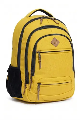 Gk19unisex Okul Sırt Çantası Öğrenci Günlük Seyahat Tatil Spor Yürüyüş Seyahat Gezi Kamp Günlük Sarı - SARI - 3