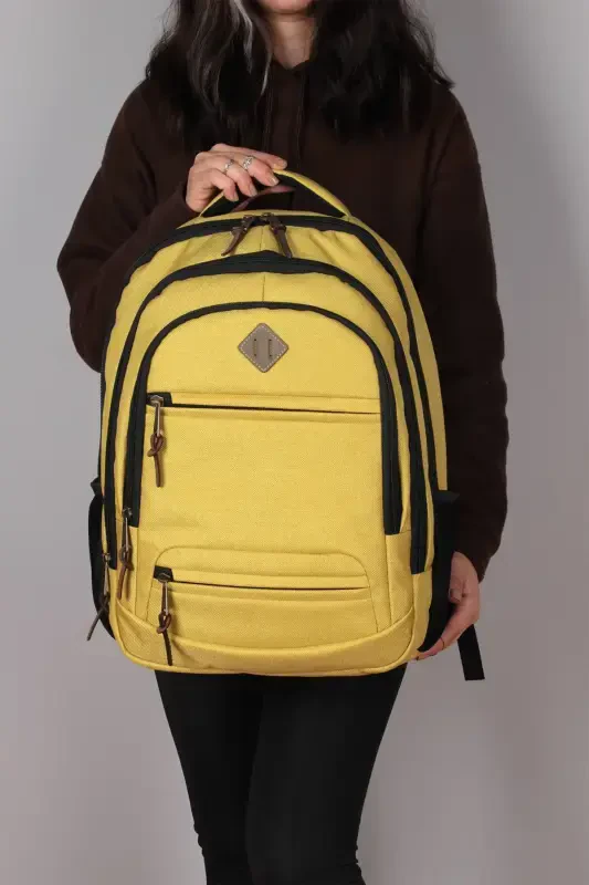 Gk19unisex Школьный Рюкзак Студенческий Повседневный Дорожный Отпуск Спортивный Туристический Поход Путешествие Экскурсия Кемпинг Повседневный Желтый-ЖЕЛТЫЙ - FIYAKA