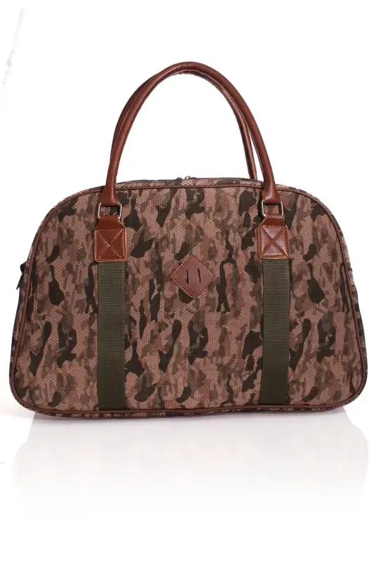 GK25 classic travel suitcase sports hospital bag hand and shoulder baby bag cabin size hostess suitcase-CAMOUFLAGE BROWN - 9