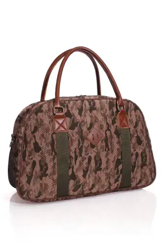 GK25 classic travel suitcase sports hospital bag hand and shoulder baby bag cabin size hostess suitcase-CAMOUFLAGE BROWN - BY HAKAN (1)