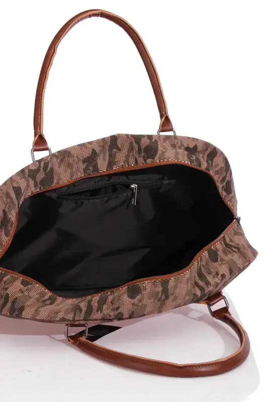 GK25 classic travel suitcase sports hospital bag hand and shoulder baby bag cabin size hostess suitcase-CAMOUFLAGE BROWN - 5