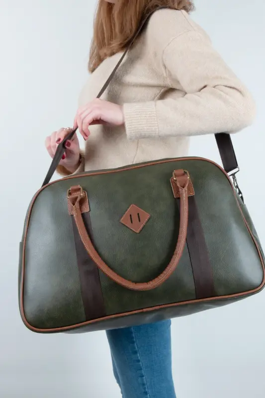 Gk25 Classic Travel Suitcase Sports Hospital Bag Hand And Shoulder Mother-Baby Bag Cabin Size Flight Attendant Suitcase-SILKROAD GREEN - 2