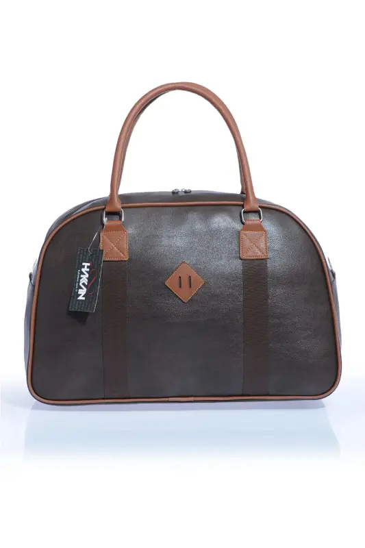 Gk25 Classic Travel Suitcase Sports Hospital Bag Hand and Shoulder Mother Baby Bag Cabin Size Hostess Suitcase-BROWN - 2