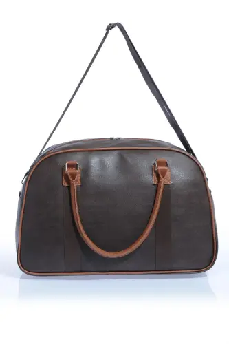 Gk25 Classic Travel Suitcase Sports Hospital Bag Hand and Shoulder Mother Baby Bag Cabin Size Hostess Suitcase-BROWN - 4