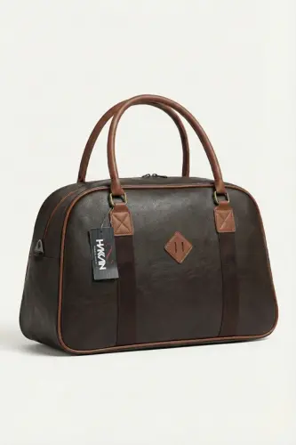 Gk25 Classic Travel Suitcase Sports Hospital Bag Hand and Shoulder Mother Baby Bag Cabin Size Hostess Suitcase-BROWN 