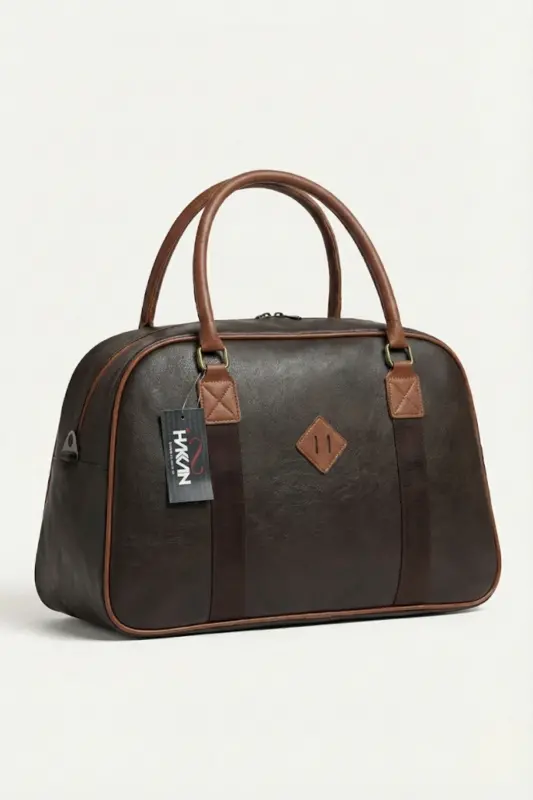 Gk25 Classic Travel Suitcase Sports Hospital Bag Hand and Shoulder Mother Baby Bag Cabin Size Hostess Suitcase-BROWN - BYHAKAN