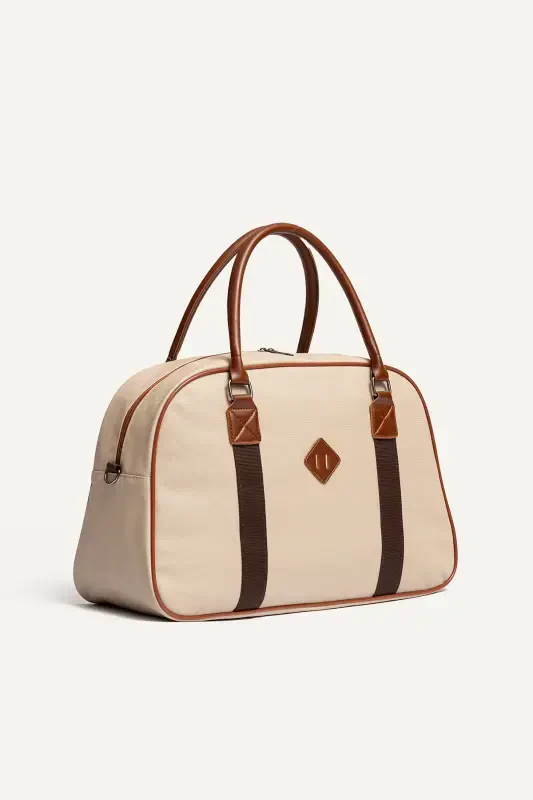 Gk25 Classic Travel Suitcase Sports Hospital Bag Hand And Shoulder Mother-Baby Bag Cabin Size Hostess Suitcase-STRAW MINK - BY HAKAN