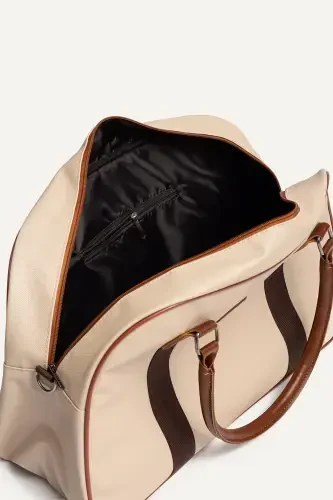 Gk25 Classic Travel Suitcase Sports Hospital Bag Hand And Shoulder Mother-Baby Bag Cabin Size Hostess Suitcase-STRAW MINK - 3