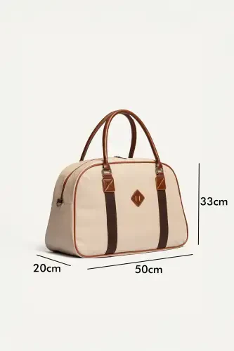 Gk25 Classic Travel Suitcase Sports Hospital Bag Hand And Shoulder Mother-Baby Bag Cabin Size Hostess Suitcase-STRAW MINK - 4