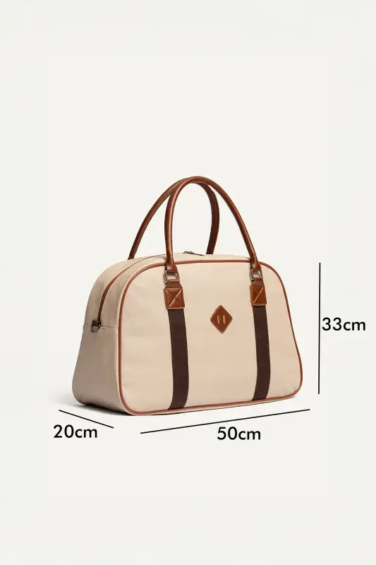 Gk25 Classic Travel Suitcase Sports Hospital Bag Hand And Shoulder Mother-Baby Bag Cabin Size Hostess Suitcase-STRAW MINK - 4