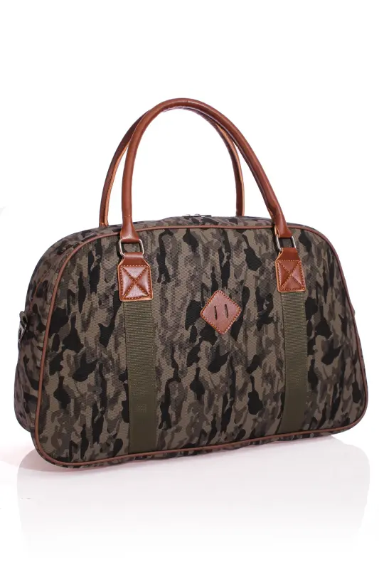 GK25 classic travel suitcase sports hospital bag hand and shoulder mother-baby bag cabin size stewardess suitcase-CAMOUFLAGE KHAKI - 2