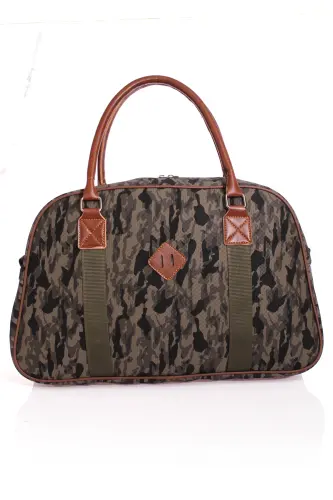 GK25 classic travel suitcase sports hospital bag hand and shoulder mother-baby bag cabin size stewardess suitcase-CAMOUFLAGE KHAKI - 3