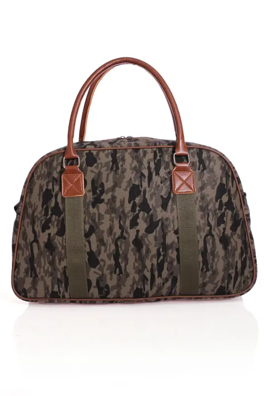 GK25 classic travel suitcase sports hospital bag hand and shoulder mother-baby bag cabin size stewardess suitcase-CAMOUFLAGE KHAKI - 4