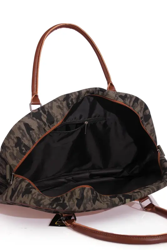 GK25 classic travel suitcase sports hospital bag hand and shoulder mother-baby bag cabin size stewardess suitcase-CAMOUFLAGE KHAKI - 5