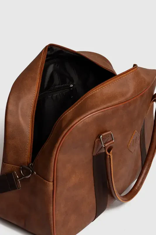 Gk25 Classic Travel Suitcase Sports Hospital Bag Hand And Shoulder Mother Baby Bag Cabin Size Stewardess Suitcase-LEATHER - 3