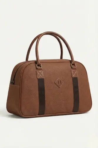 Gk25 Classic Travel Suitcase Sports Hospital Bag Hand And Shoulder Mother Baby Bag Cabin Size Stewardess Suitcase-LEATHER 