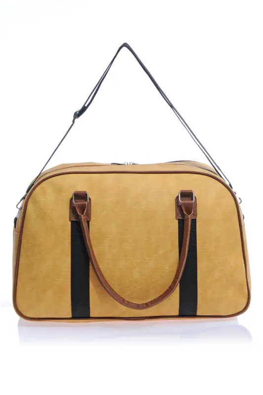 Gk25 Classic Travel Suitcase Sports Hospital Bag Hand And Shoulder Mother-Baby Bag Cabin Size Stewardess Suitcase-MUSTARD - 3