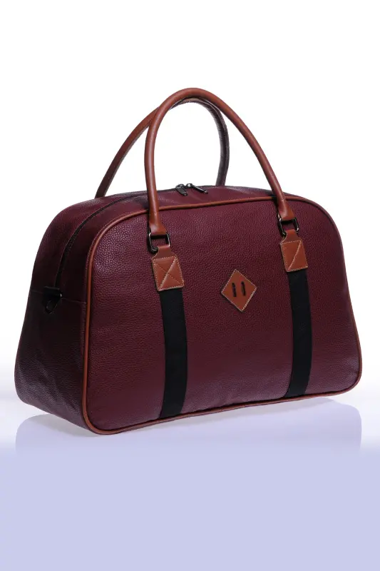 Gk25 Klasik Seyahat Valizi Spor Hastane Çantası El Ve Omuz Annebebek Çantası Kabin Boy Hostes Valiz-BORDO - 1