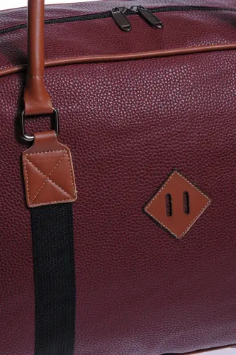 Gk25 Klasik Seyahat Valizi Spor Hastane Çantası El Ve Omuz Annebebek Çantası Kabin Boy Hostes Valiz-BORDO - 4